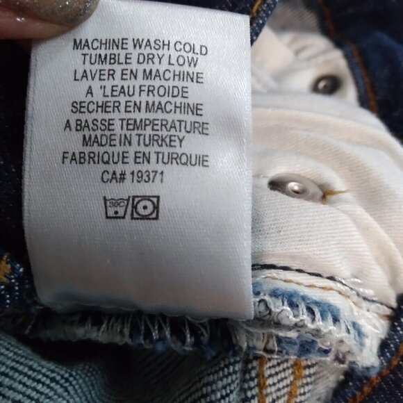 Re / Done Originals Sz 26 'Ultra High Rise Ankle Crop' Dark Wash - Picture 8 of 11